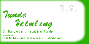 tunde helmling business card